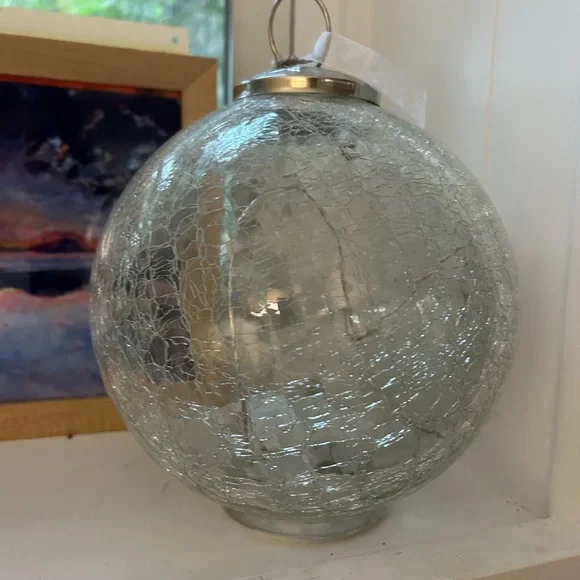 Crackle Glass Lighted Ornament - Picture 5 of 5